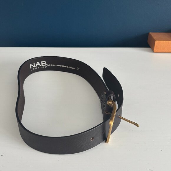 NAB Men's Leather Belt 32 - Picture 2 of 2